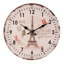 제이앤씨 인테리어 벽시계 지름34cm 빅사이즈 빈티지 무소음, 04.벽시계-PARIS