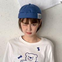 봄 여름 레트로 숏 빈티지 면 비니 스팟자수 포인트 데일리룩 캡없는모자 남녀공용