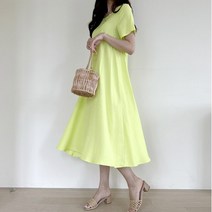 겟잇미 테더미 린넨 맥시 여름 반팔 롱우너피스