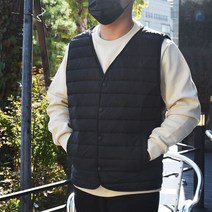 국내산 자체제작 빅사이즈 남녀공용 경량 패딩조끼, 단품