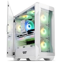 darkFlash DK500 DENEB RGB 강화유리 화이트 미들타워 케이스, 1개, 선택하세요