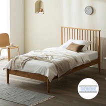 장인가구 바인 고무나무 원목침대 SS +본넬매트, 내추럴