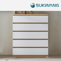 서광퍼니처 스테디 5단 서랍장 1000, 스테디 5단 1000/멀바우