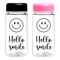 BPA Free PET 미니헬로스마일보틀350ml 기념품 답례품 졸업입학개업집들이어린이날선물, 블루, 350ml