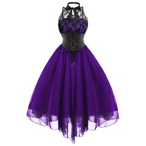 중세시대드레스 왈츠 원피스 서양 귀족 드레스 19세기 공주 의상 steampunk 쉬폰