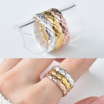 925 S-코코 크러쉬 퀼팅 4mm 반지 레이어드 반지