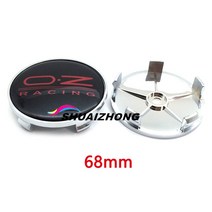 자동차 부품 4pcs 자동차 휠 허브 센터 캡 56mm 림 커버 OZ 로고 배지 엠 블 럼 외관 스타일링 액세서리, 14 68mm Black Red, 14 68mm Black Red