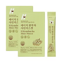 에이치 콤부차 샤인머스캣 2개 분말콤부차 가루콤부차 유기농콤부차 프리/프로바이오틱스 저분자피쉬콜라겐 발효유산균, 2박스