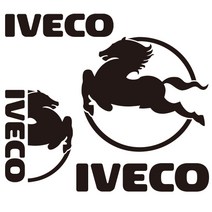 마이웨이카 이베코 스티커 화물차 트럭 트레일러 버스 튜닝 IVECO 로고, 로고5 (우측), 검정색