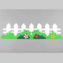 [지니스쿨] 교실 환경미화 - 봄 울타리 (흰색), 흰색