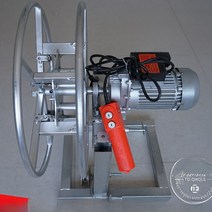 와이어 로프 리트랙터 전동 엘리베이터 줄 수동 교체 릴 감는 기계, 02. 220v 전동 테이퍼 베이스 포함