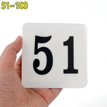 게임방 좌석 숫자 표시판 네모형 51에서 100번 PC방좌석표시, 100