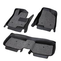 위너스 2열 일체형 7D 카매트 자동차 코일매트 확장형 블랙, 볼보, XC90 2016~