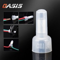 앤드콘넥터 50개입 접속자 와이어 커넥터 전선 연결 단자 배선작업, CE1(0.5-1.5SQ) 100개
