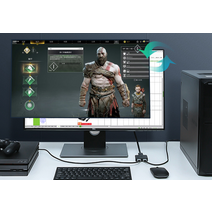 화면 분할 본체 모니터 1대 나누는 공유 hdmi 분배기 스위처 컨버터 2대 동시에 2in1, [업그레이드] 2in1out4K.60Hz HD