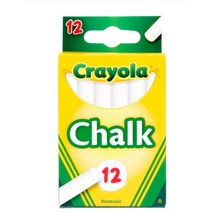 crayola 어린이집 학교 학원 칠판 흰색 분필 12개입 세트 코팅분필 선명한