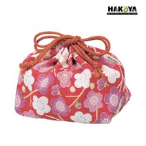 일본 [하코야] 모단 매화 (슬림) 도시락 전용보자기 젓가락, 전용도시락주머니-매화(레드)
