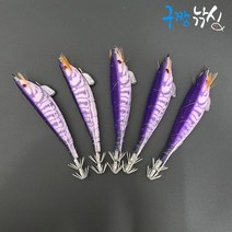 모짜르트 한치 삼봉에기(보라색) 슷테 갑오징어 무늬오징어