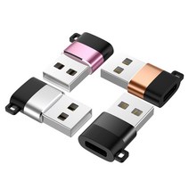 베씨 열쇠고리형 C타입 to USB 변환 젠더 8핀 충전 케이블, 실버
