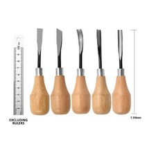 우드카빙 DIY 핸드 조각 끌 가우지 도구 세트 목공 선반 터닝 목재 5 개, 한개옵션0