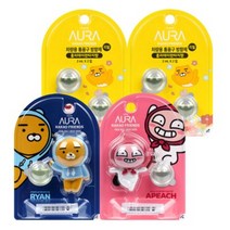 카카오프렌즈 페이스타입 차량용 방향제 2개, 웰유메리미향(어피치)