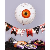 제이벌룬 할로윈 은박풍선, 할로윈 옹브레 눈알풍선 40cm [레드]