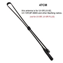 CS 워키 토키 용 전술 안테나 Baofeng UV-5R UV-82 SMA-암 커넥터 VHF UHF 144/430Mh 접이식 햄 CB 라디오, 02 47CM length