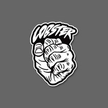 lobster-03-Printing 차량용스티커 스노우보드스티커, 111 x 150 mm/반사원단