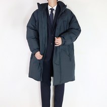 바쏘옴므 22FW 프리미엄 다운 그린네이비 기본핏 경량 점퍼 정장 코트 W4GU94