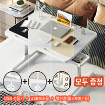 각도조절 접이식 침대 베드 테이블 이동식 휴대용 좌식 노트북 원액션, 그라파이트 + USB 구성품
