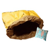 코코브라운 시크릿 페이퍼하우스 고양이주머니 + 캣닢쿠션 랜덤 발송, 블랙&옐로우, 2세트