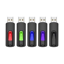 RAOYI 5 팩 64GB USB 플래시 드라이브 USB 2.0 메모리 스틱 썸 드라이브 점프 드라이브 PC 노트북용 펜 드라이브 - 64G 멀티팩, 1 Count (Pack of 5)_5 Mixed Co