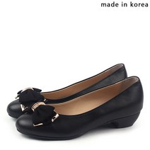 스몰 빅사이즈 러블리 리본 여성 정장구두 펌프스 플랫 3CM 225-270
