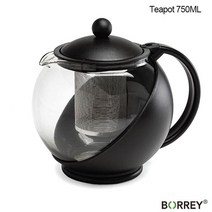 약탕기 중탕기 차탕기 전기 홍삼제조기 borrey 하프 문 주전자와 탈착식 주입기 개화, 750ml 찻주전자(1개)