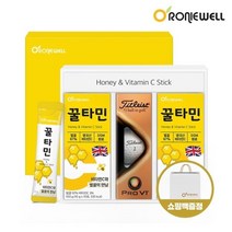 [로니웰] 꿀타민 10포 2개입 + 타이틀리스트 3구 선물세트, 없음