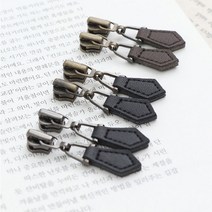 소잉데일리 의류용 지퍼 및 슬라이더 모음전_ 3호 5호 80여종, 5호_앤틱골드X블랙, 17. 양장지퍼 가죽