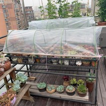 다육이겨울나기 미니온실 비닐하우스 베란다 옥상 식물 보온 조립식 화분 덮개 월동 바람막이, 길이 180 폭 88 높이 70 cm