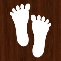 오피스왕국 발자국 발바닥 바닥 foot6 그래픽 스티커, 화이트