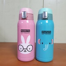 애니멀 보온병 텀블러 원터치 1+1, 04-원터치 350ml(토끼) + 350ml(토끼)