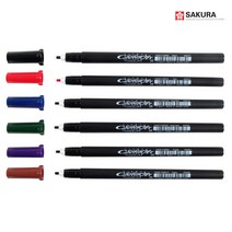 [씨엠몰-JS] 사쿠라 피그마 캘리그라퍼 20 캘리그라피 전용 2mm 6가지 색상, 1개, 로얄블루