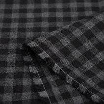 진흥 텍스타일 순면 선염 Dusty 체크 원단 Series 1 yard 기준, 블랙