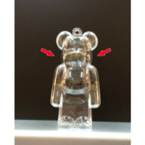 BE@RBRICK 베어브릭 키링 열쇠고리 키홀더 베어브릭 케이스 베어브릭 랜덤피규어, 투명케이스