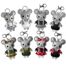 [가죽공예] 쥐 열쇠고리 DIY, 레드 쥐돌이