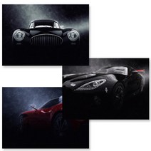 [아트톡] S132 자동차1 - 인테리어 폼보드 3종 세트액자 (A2 A3 A4 사이즈 선택)