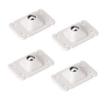 가구 스토리지 박스 선반에 4pcs 스테인레스 스틸 유니버설 도르래 자기-접착제 Slient 롤링 캐스터, 01 WHITE