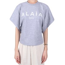 알라이아 22FW 여성 반팔티 그레이 AA9H02912J034 801