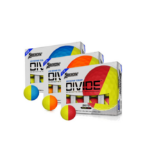 스릭슨 큐스타 디바이드 투어 컬러반반볼 칼라골프공, 레드/옐로우