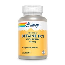 솔라레이 HCL 펩신 650mg 베지테리안 캡슐, 100개입, 1개