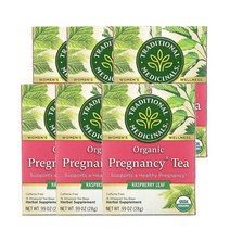 트레디셔널메디시널 임신 티 라즈베리 리프 28g 16티백 Traditional Medicinals Pregnancy Tea Raspberry Leaf, 6팩