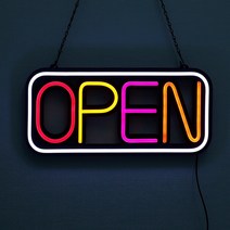 21세기트랜드 LED 네온사인 OPEN 간판, LED 네온사인 OPEN 간판-칼라